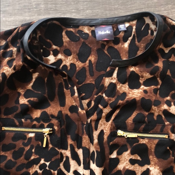 Rafaella Tops - SOLD - Rafaella small animal print blouse fit and flare